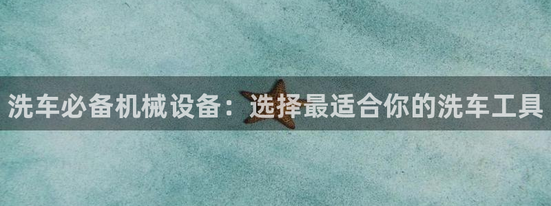 杏盛平台官网注册登录：洗车必备机械设备：
